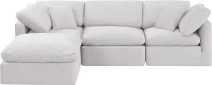 Indulge - Velvet 4 Piece Modular Sectional With Chaise