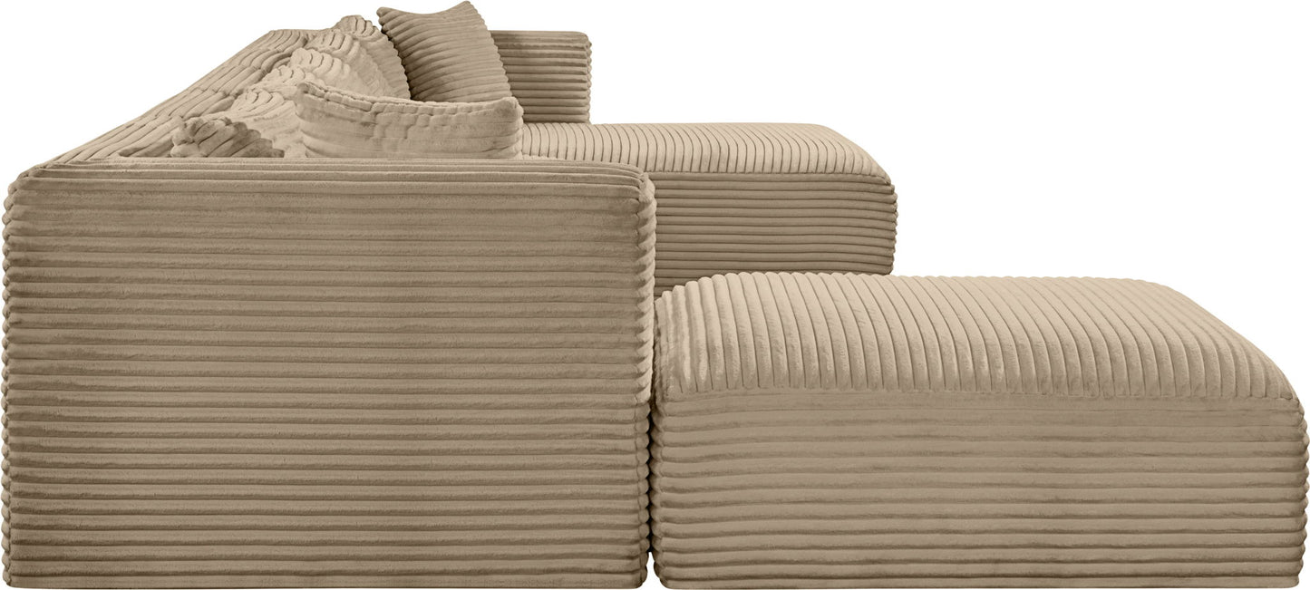 Shaggy - Fabric 6 Piece Modular Sectional With Chaise And Ottoman