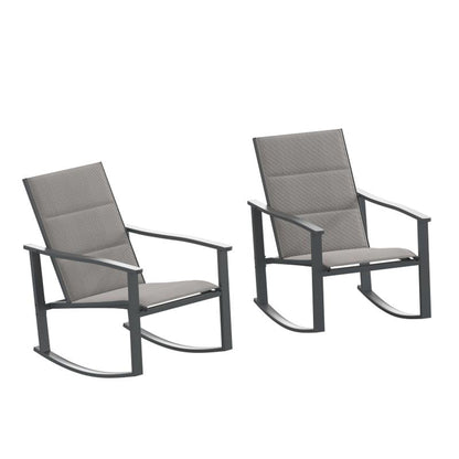 Flash Furniture - Textilene Rockers (Set of 2) - Gray