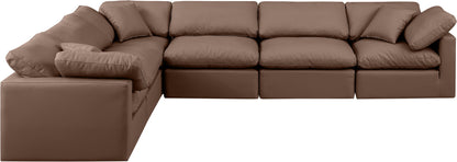 Indulge - Faux Leather 6 Piece Modular Corner Sectional