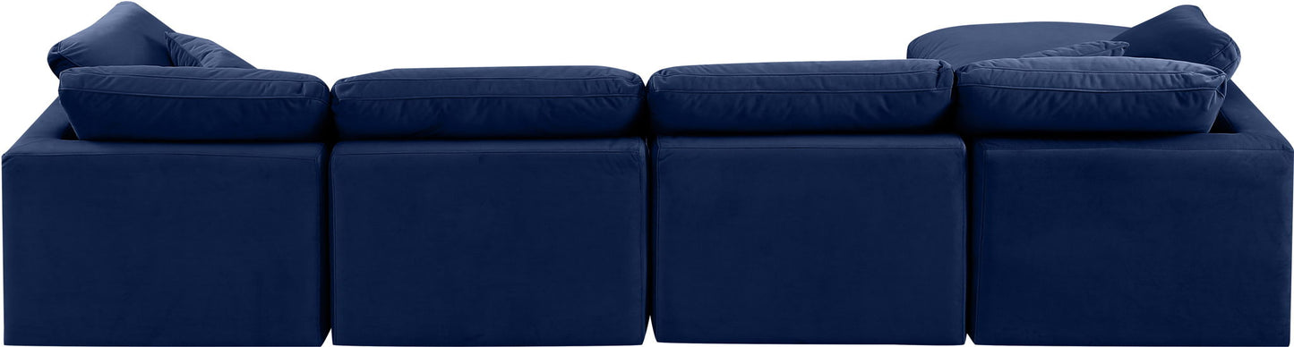 Indulge - Velvet 5 Piece Modular Sectional With Chaise