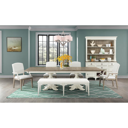 Myra - Double Pedestal Dining Table - Paperwhite