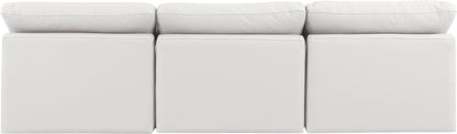 Indulge - Faux Leather 3 Seat Modular Armless Sofa