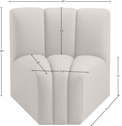 Arc - Faux Leather Curved Corner Chair