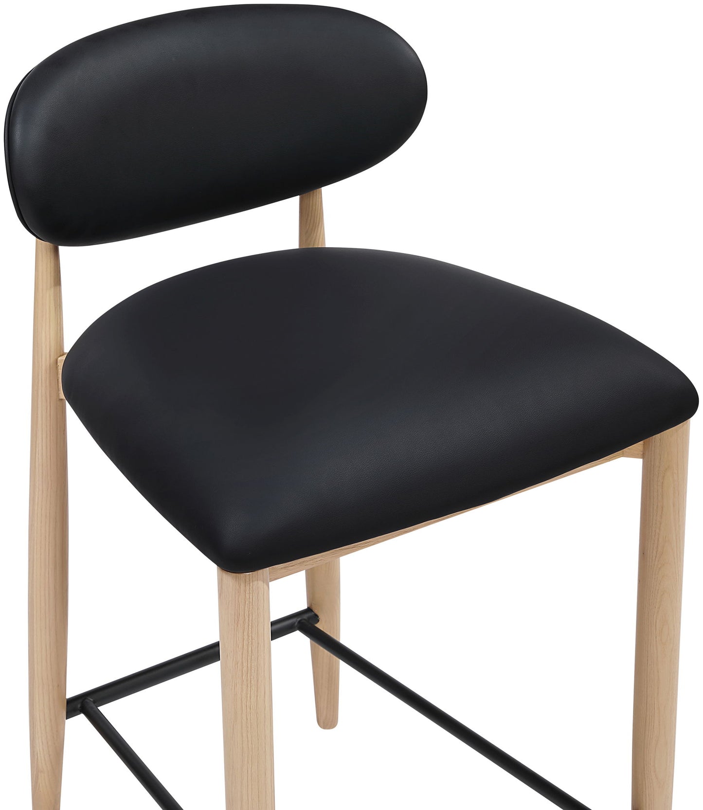 Riccio - Stool - Natural And Black Frame