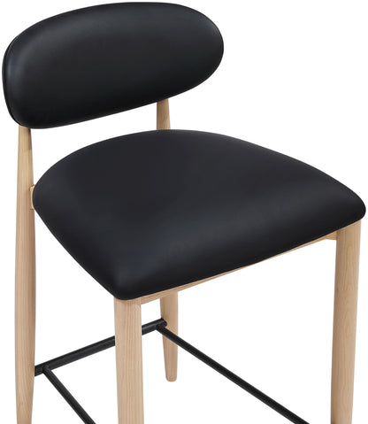Riccio - Stool - Natural And Black Frame