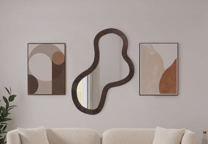 Oblique - Mirror - Wood