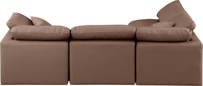 Indulge - Faux Leather 4 Piece Modular Sectional