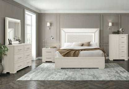 Clara - Queen Bed With LED - Beige