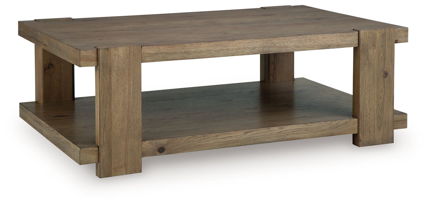 Flangren - Rectangular Cocktail Table - Light Brown