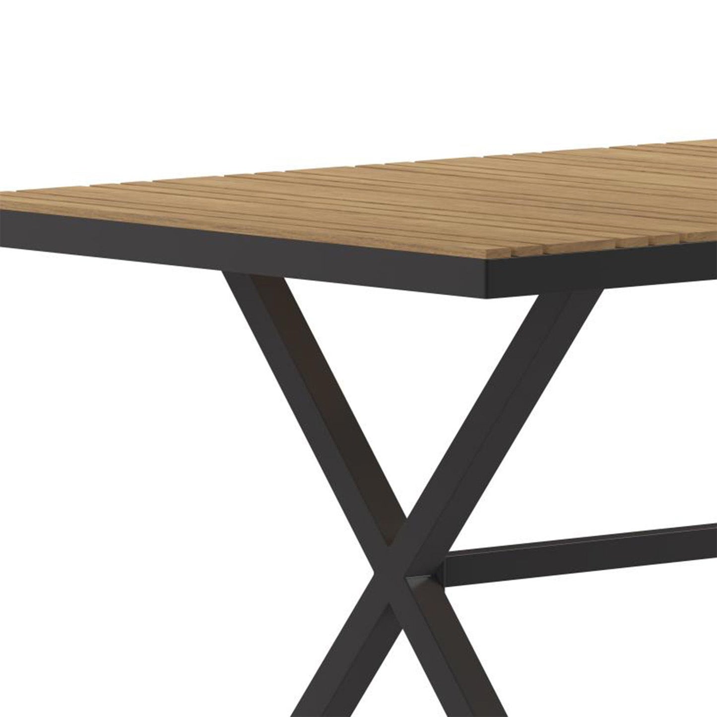 Flash Furniture - X Frame Patio Table - Natural / Black