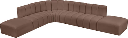 Arc - Faux Leather 7 Piece Corner Modular Sofa