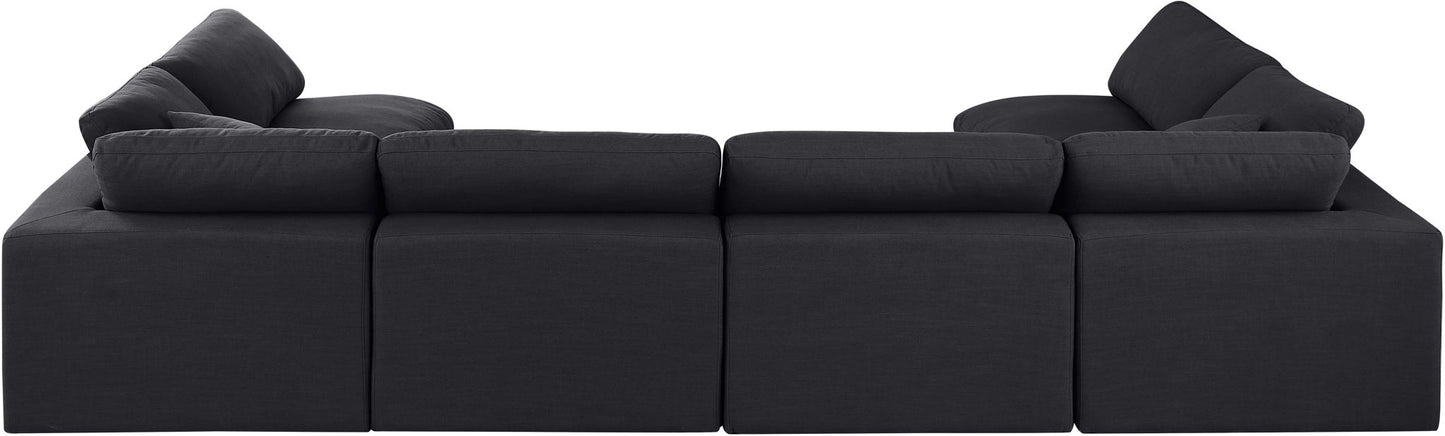 Comfy - 6 Piece Linen Modular Armless Sectional