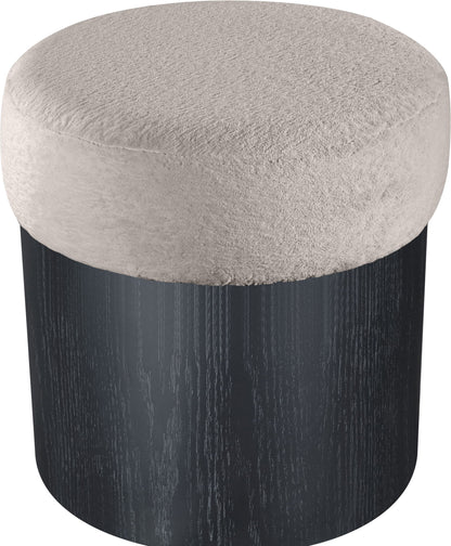 Nimes - Ottoman / Stool With Black Base