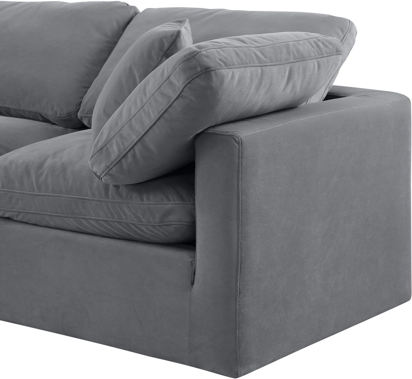 Indulge - Velvet 4 Piece Modular Sectional With Chaise