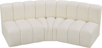 Arc - Faux Leather 3 Piece Modular Corner Sofa