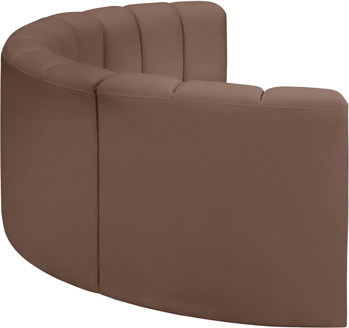Arc - Faux Leather 4 Piece U-Shaped Modular Sofa