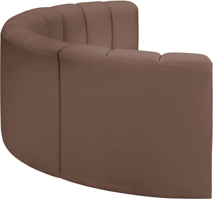 Arc - Faux Leather 4 Piece U-Shaped Modular Sofa