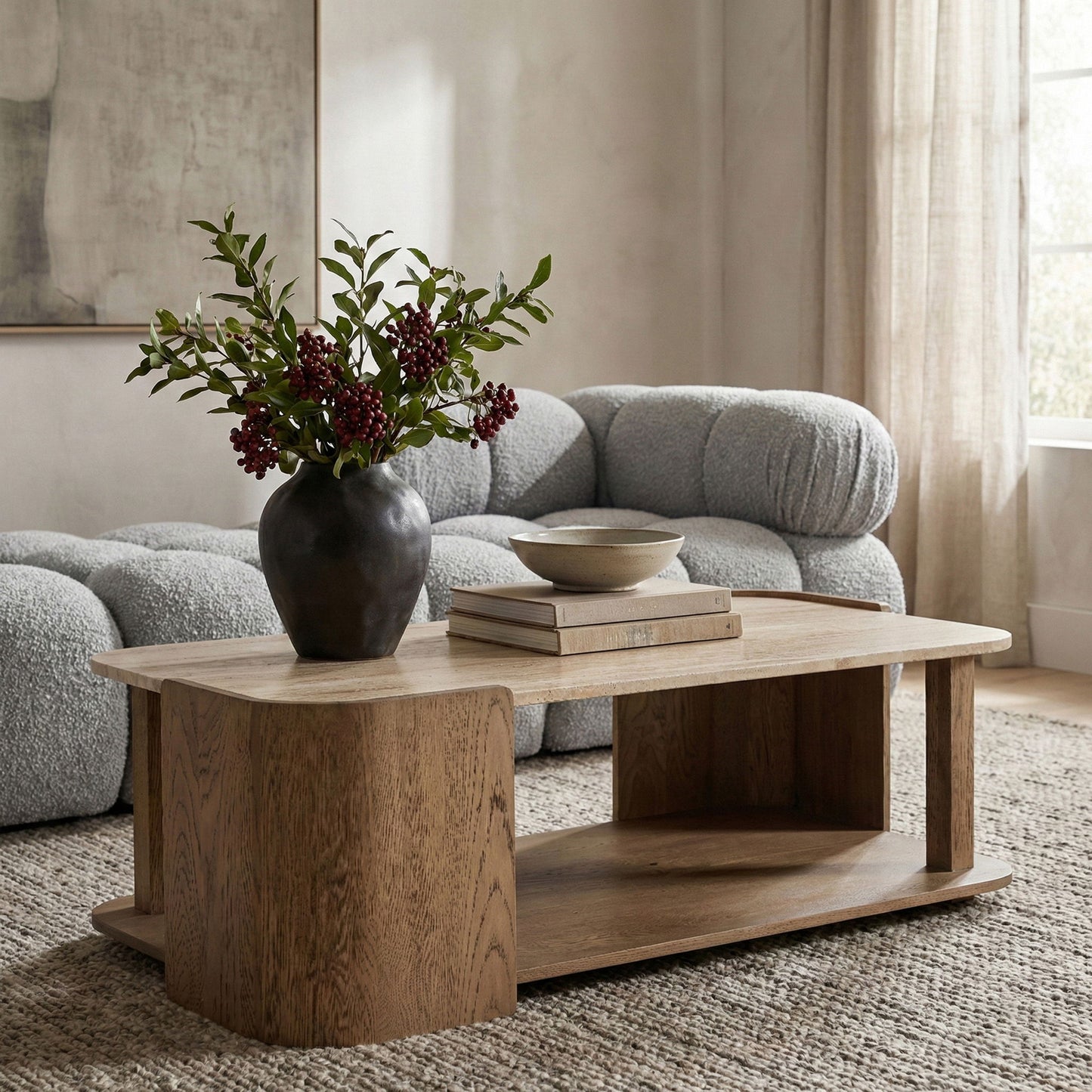Calabria - Marble And Oak Wood Table