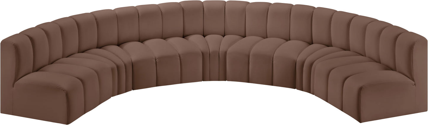 Arc - Faux Leather 7 Piece U-Shaped Modular Sofa