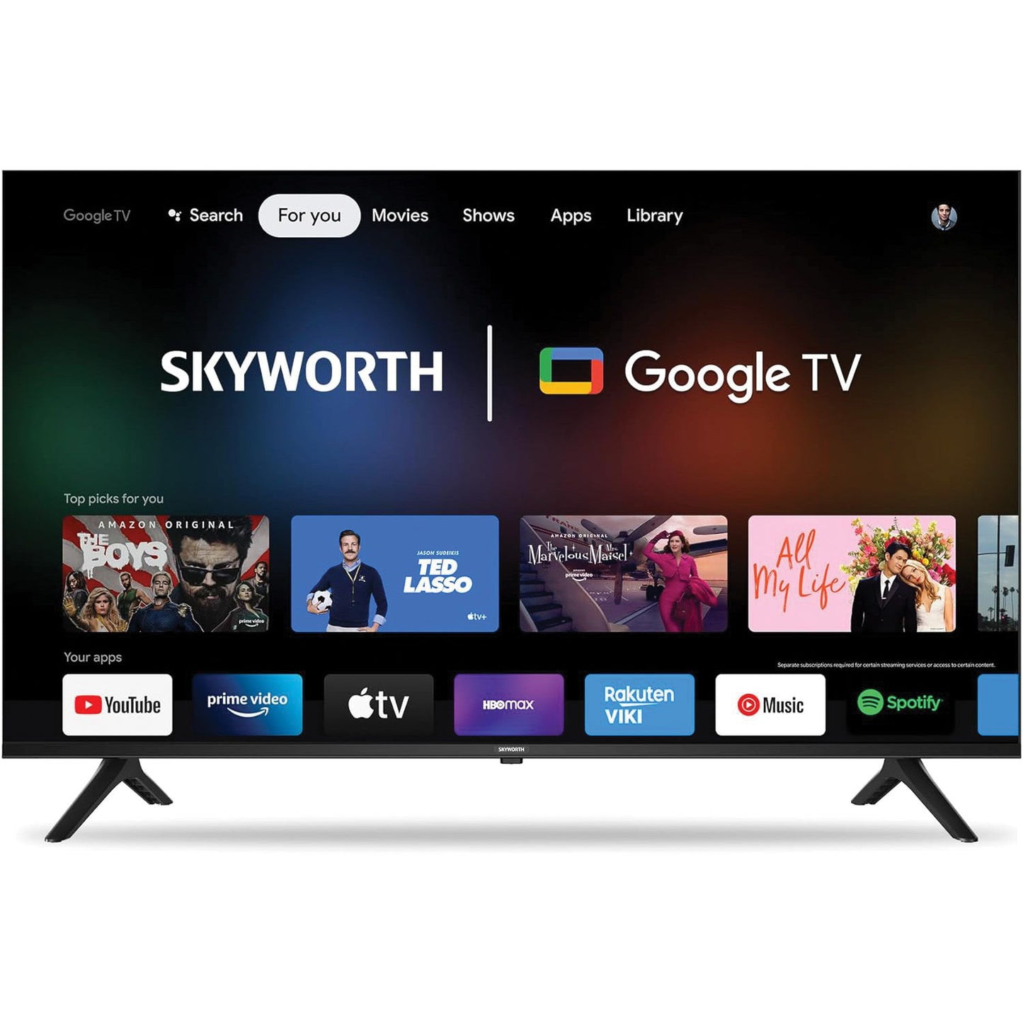 Skyworth - 50" 4K UHD Smart Google TV - Black