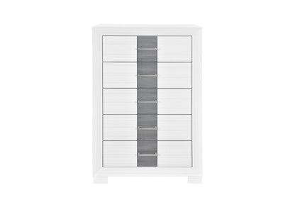 Optimus - 5 Piece Queen Bedroom Set - White