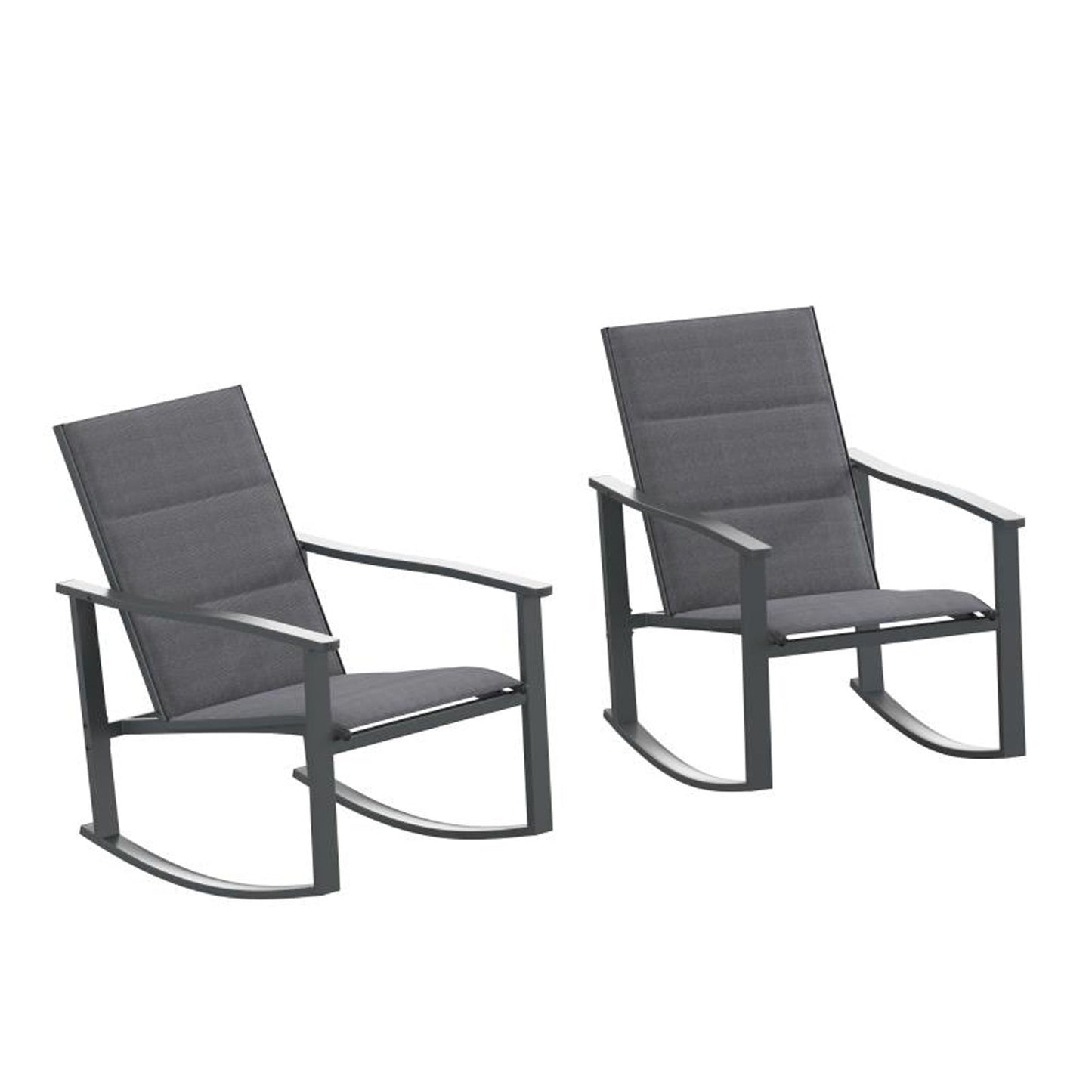 Flash Furniture - Textilene Rockers (Set of 2) - Black