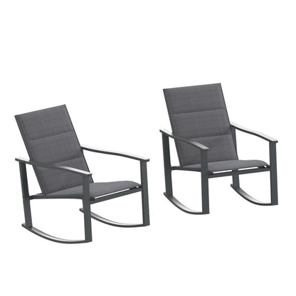 Flash Furniture - Textilene Rockers (Set of 2) - Black