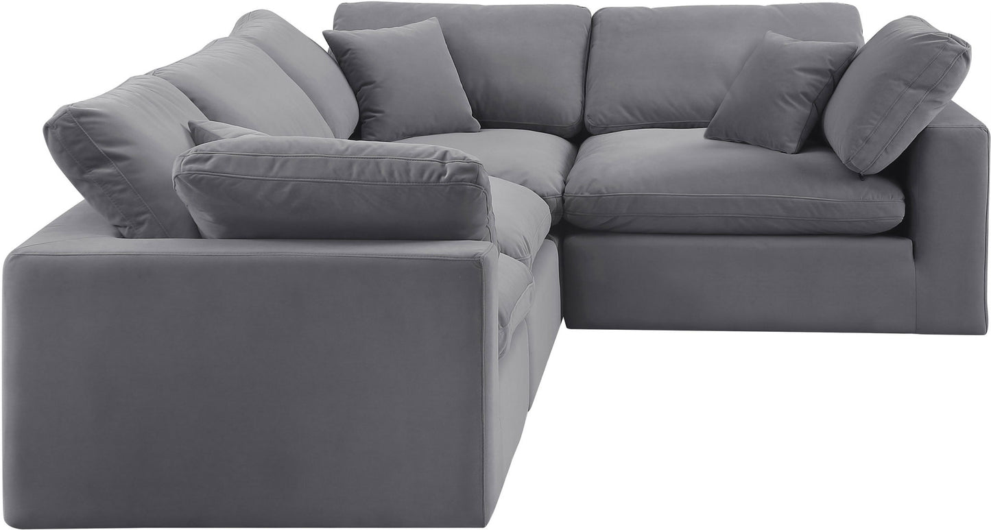 Comfy - 4 Piece Velvet Modular Sectional