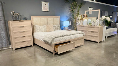 Mariah - 5 Piece Queen Bedroom Set (Bed, Dresser & Mirror, Nightstand, Chest) - Dark Brown