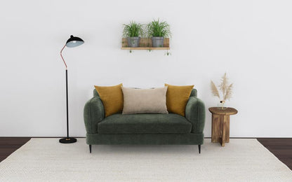 Jade - Chenille Upholstered Modern Track Arm Loveseat