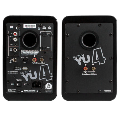 Kanto - YU4 Powered Bookshelf Speakers - Matte Black