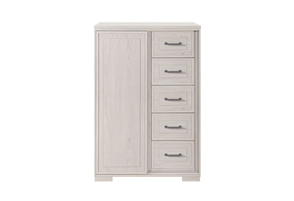 Clara - 5 Piece King Bedroom Set (Bed, Dresser & Mirror, Nightstand, Chest) - Beige