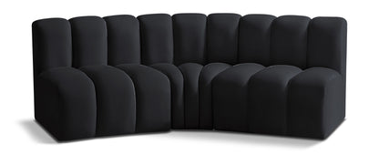 Arc - Velvet 3 Piece Modular Corner Sofa