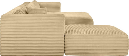 Shaggy - 5 Piece Modular Sectional With Chaise And Ottoman