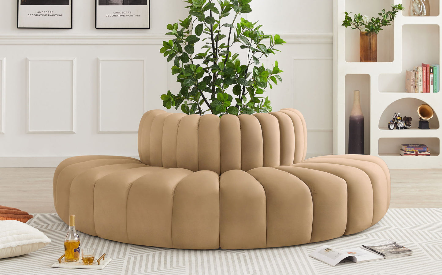 Arc - Velvet 4 Piece Modular Sofa