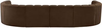 Arc - Velvet 10 Piece Modular Sofa - Brown