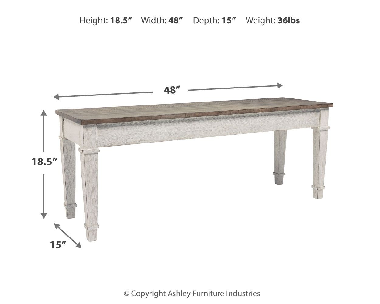 Skempton - Storage Bench - White