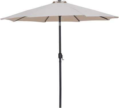 Fiji - Aluminum Patio Umbrella With Square White And Black Base