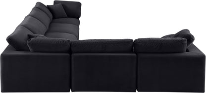 Comfy - 6 Piece Velvet Modular Corner Sectional