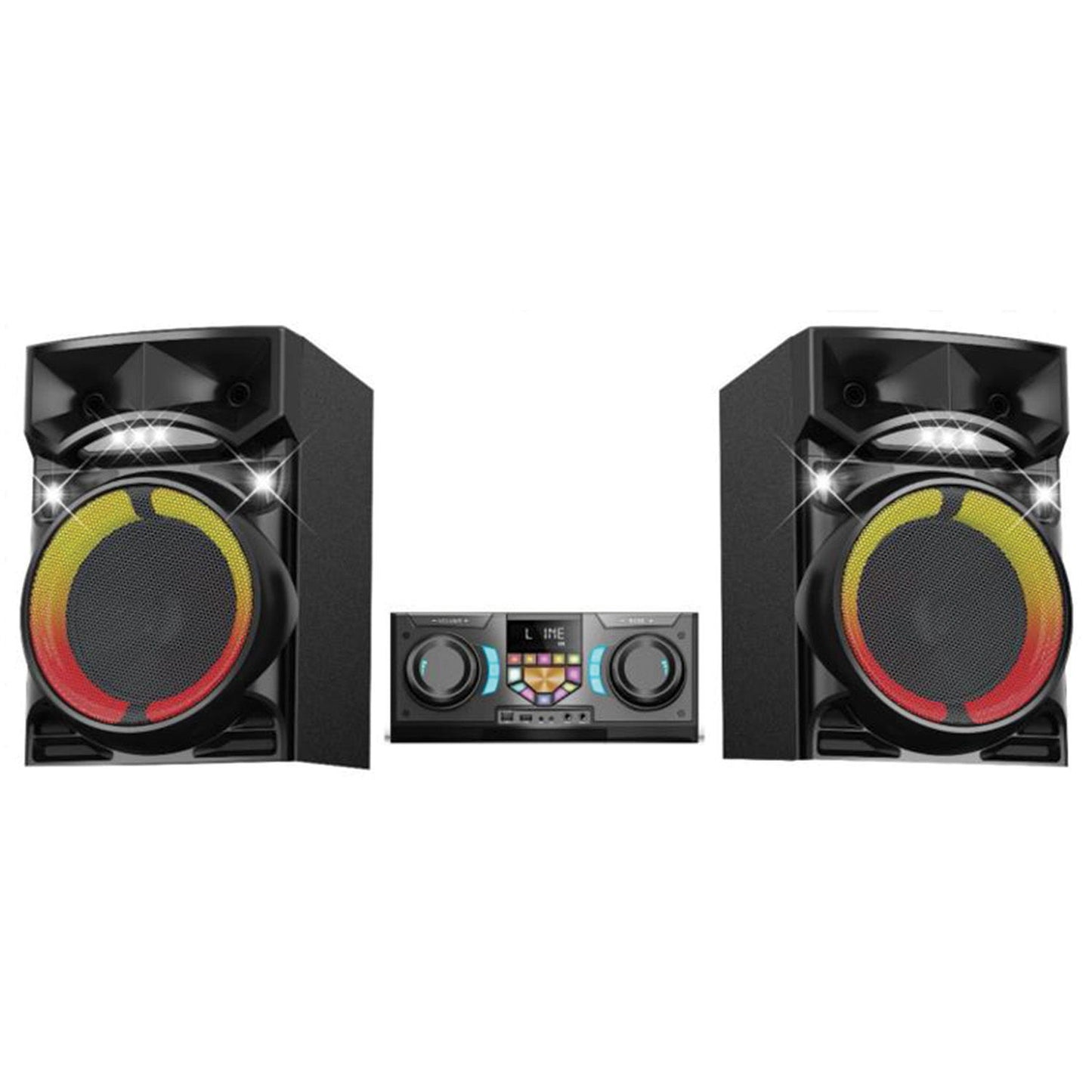 Gemini - Home Audio/Karaoke System, With Light Effects, 5000W IPP - Black