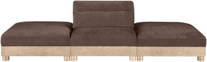 Turin - Chenille Fabric Upholstered Modular Sectional - Brown