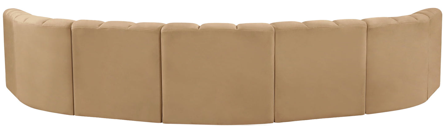 Arc - Velvet 7 Piece U-Shaped Modular Sofa