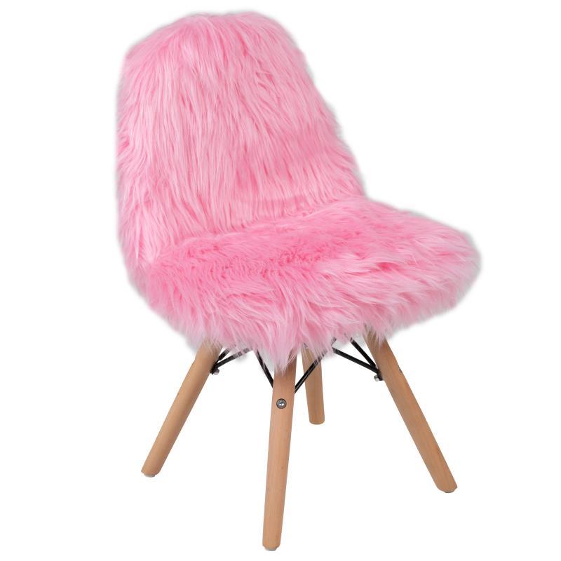 Flash Furniture - Shaggy Faux Fur Kid's Chair - Pink