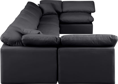 Indulge - Faux Leather 7 Piece Modular U-Shaped Sectional