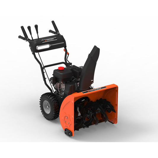 Yard Force - 24" Gas Dual Stage Snowblower - Orange / Black