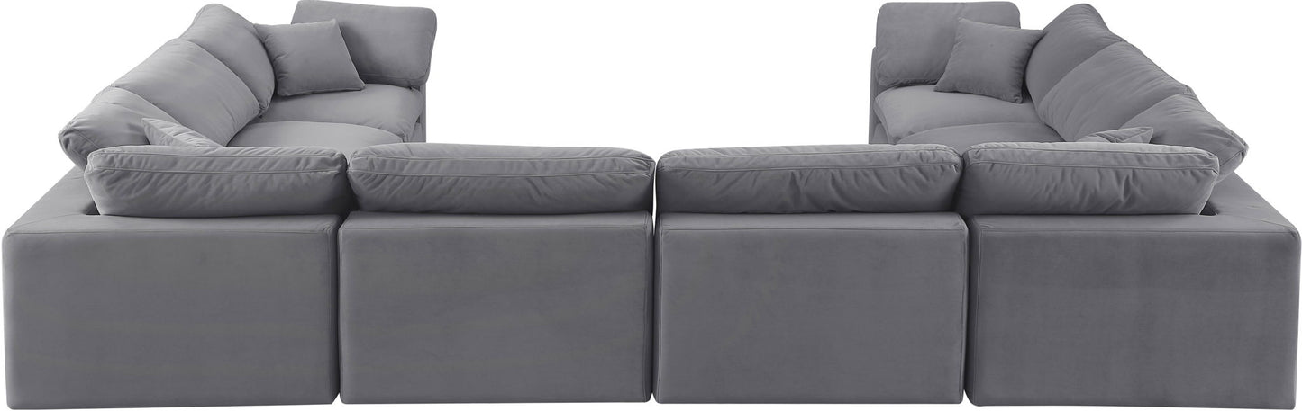 Comfy - 8 Piece Velvet Modular Sectional