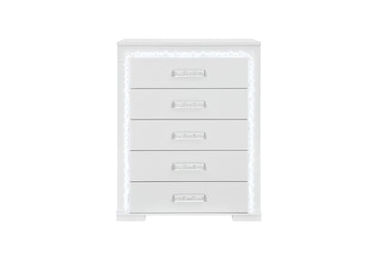 Naomi - 5 Piece Queen Bedroom Set - Silver