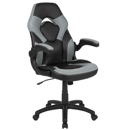 Flash Furniture - 2 Piece Racing Chair And Gaming Desk Set - Black / Gray
