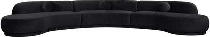 Avra - 177.5" Velvet Performance Fabric Upholstered Sectional